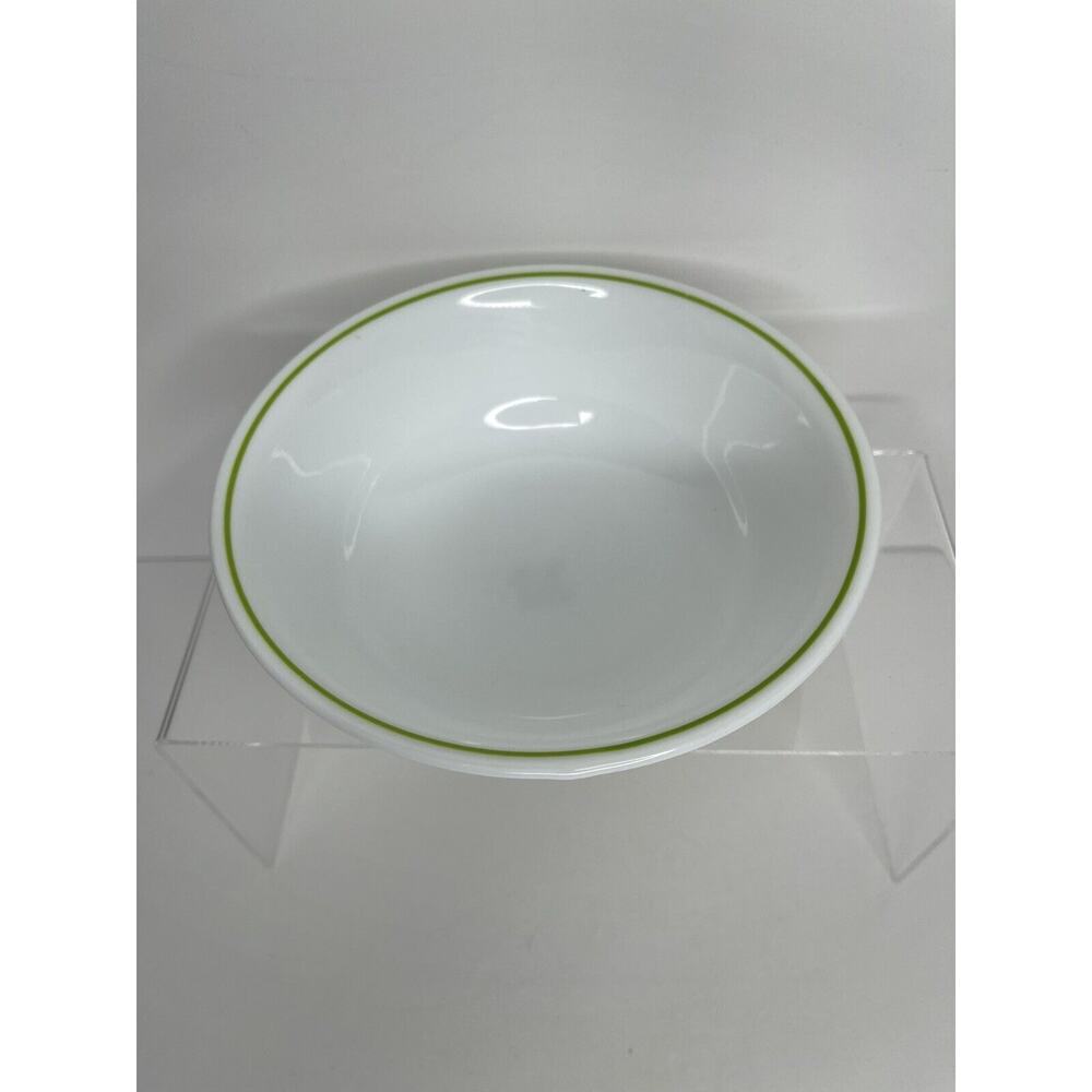 1 Corelle Green Band Stripe 6" Wide Cereal Bowl